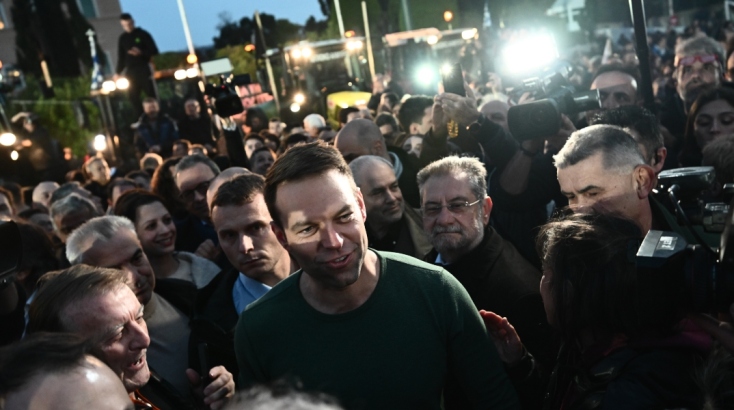 Ο Κασσελάκης στο Σύνταγμα