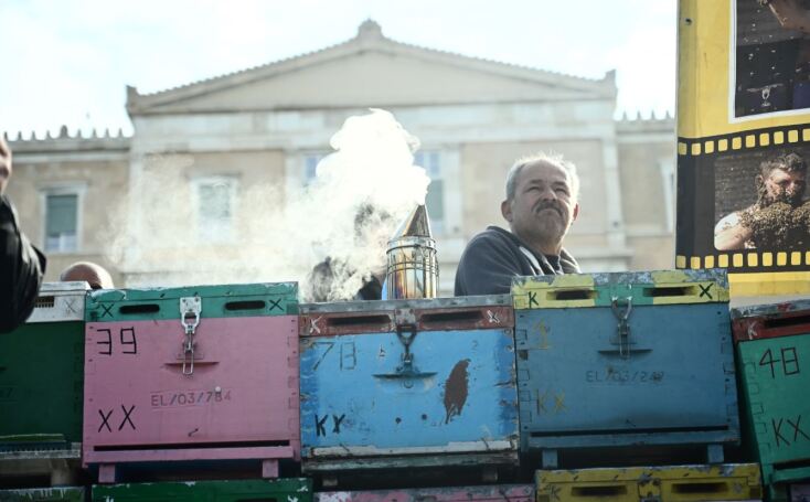 Η συγκέντρωση των μελισσοκόμων στο Σύνταγμα σε εικόνες