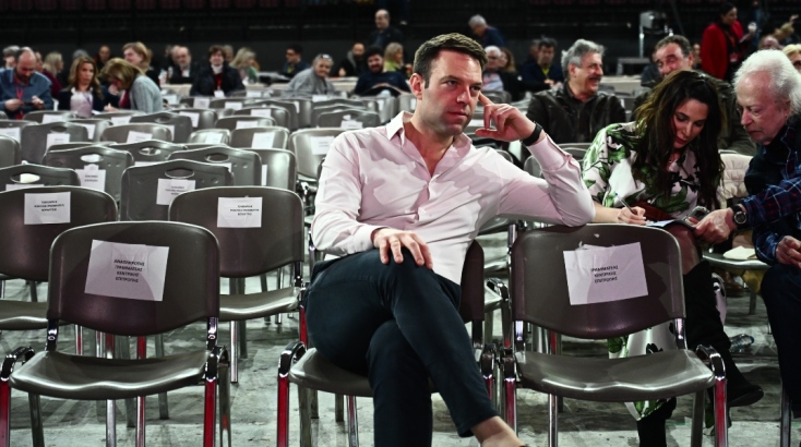 O Στέφανος Κασσελάκης τη 2η μέρα του συνεδρίου του ΣΥΡΙΖΑ