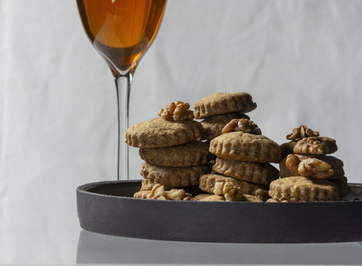 Μπισκότα με blue cheese και καρύδια