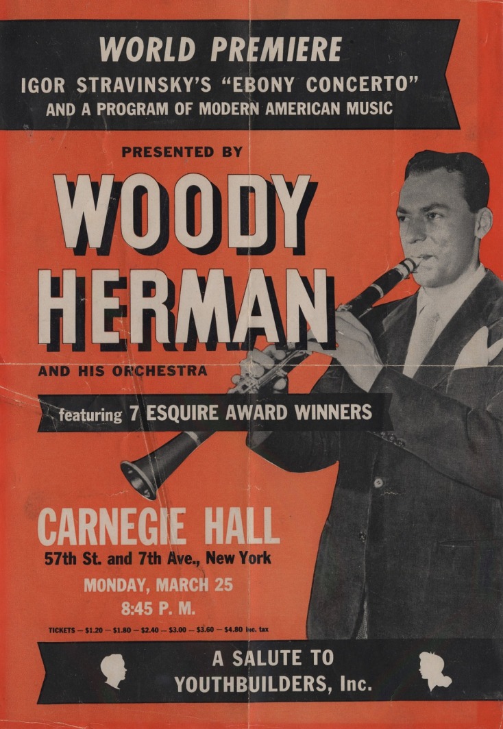 Σαν σήμερα 25 Μαρτίου 1946: Το «Ebony Concerto» του Ιγκόρ Στραβίνσκι παρουσιάζεται στο Κάρνεγκι Χολ από την ορχήστρα του Γούντι Χέρμαν.