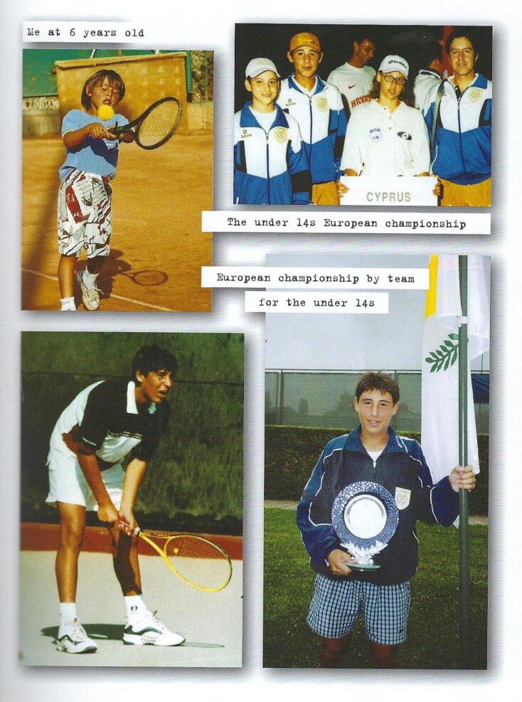 Ο Μάρκος Παγδατής παίζει τένις σε μικρή ηλικία 