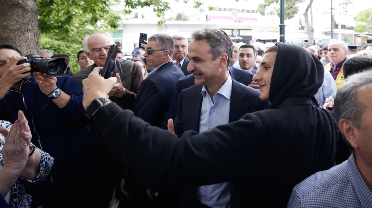 Ο Κυριάκος Μητσοτάκης στη Δροσιά Αττικής