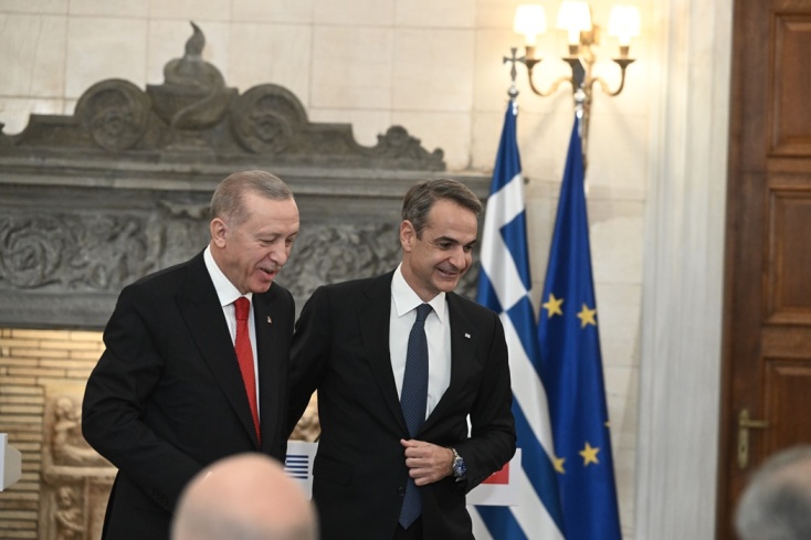 Ο Κυριάκος Μητσοτάκης με τον Ρετζέπ Ταγίπ Ερντογάν