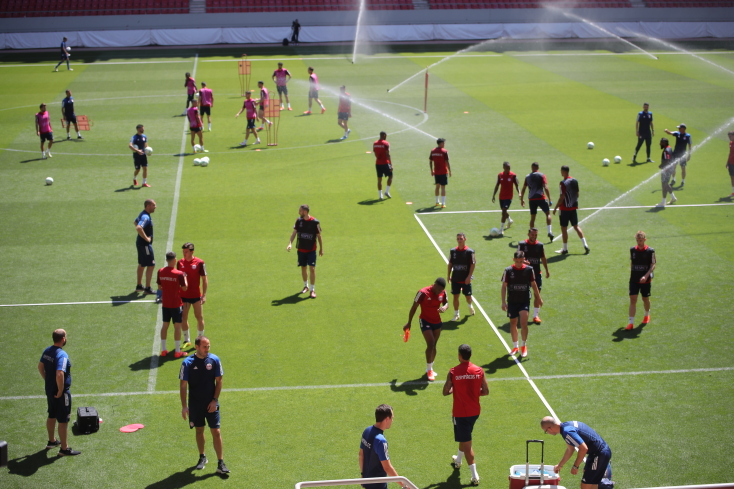 Η προπόνηση της ομάδας στο Γ. Καραϊσκάκης​​​​