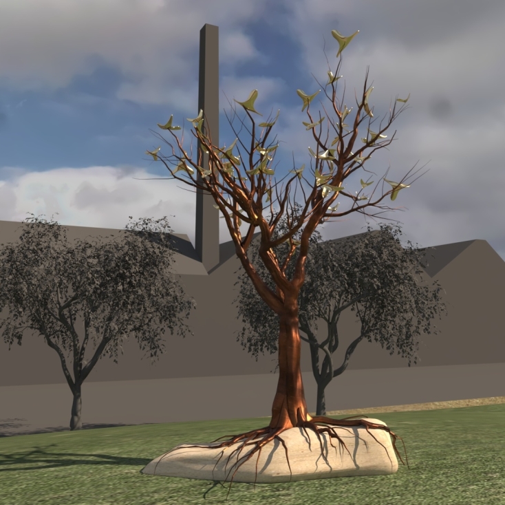 Το γλυπτό - μνημείο για τα θύματα της τραγωδίας στα Τέμπη