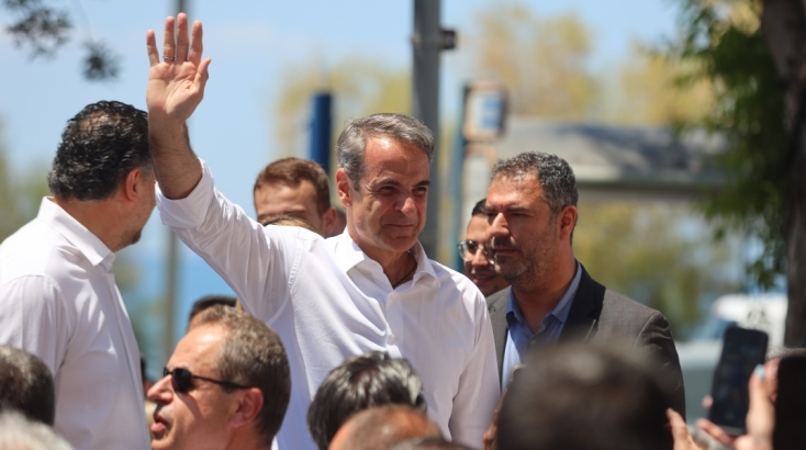 Ο Κ. Μητσοτάκης στο Παλαιό Φάληρο