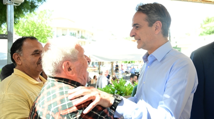 Ο Κυριάκος Μητσοτάκης στην Παιανία