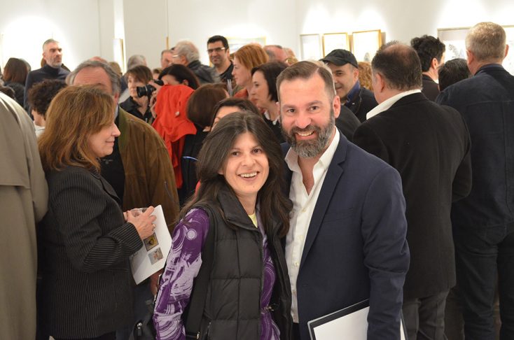 O Γ. Τζάνερης στην Gallery Genesis στην οδό Χάρητος, στο Κολωνάκι