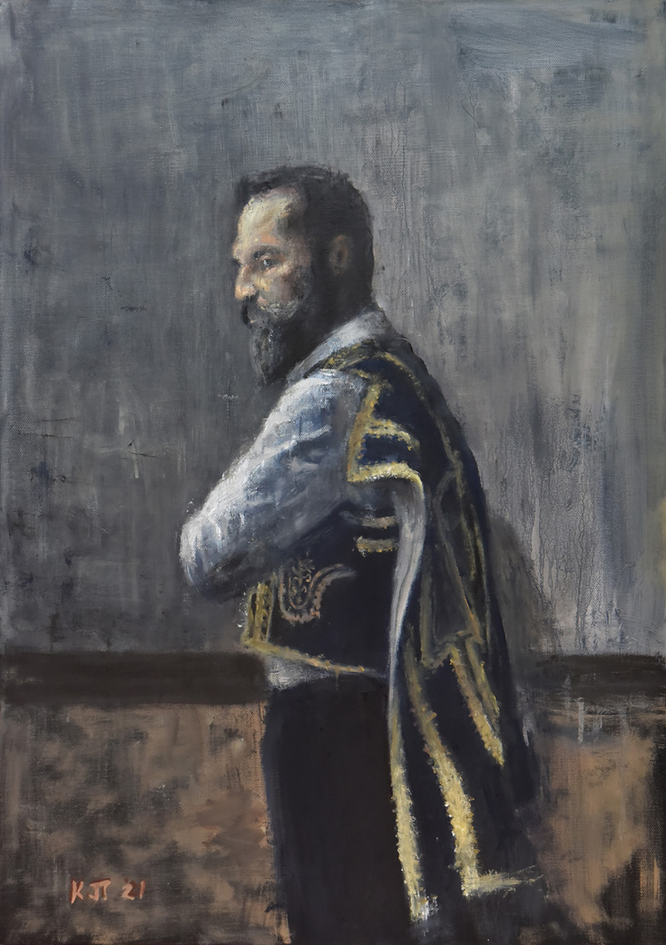 Πορτραίτο του Γ. Τζάνερη από τον Κωνσταντίνο Παπαβλασόπουλο