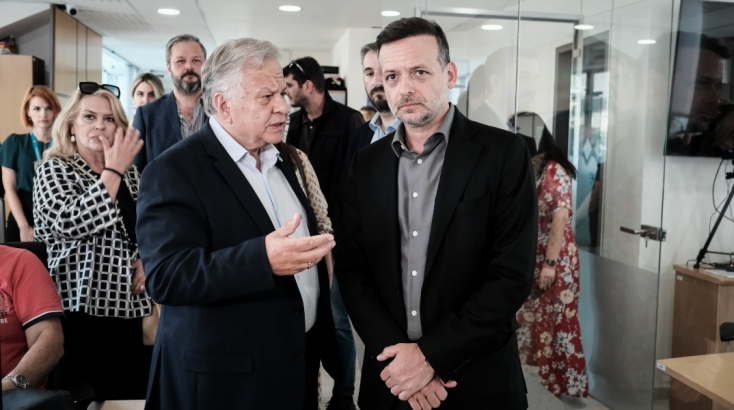 Ο Πρόεδρος του Χαμόγελου του Παιδιού, Κώστας Γιαννόπουλος με τον Δήμαρχο Αθηναίων, Χάρη Δούκα