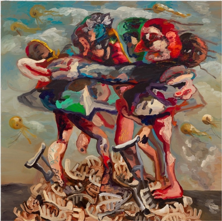 Dana Schutz, "Sea group", 2021