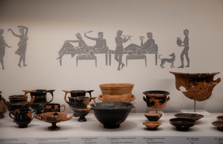 Άποψη από το Μουσείο της Ανασκαφής στο Μουσείο Ακρόπολης