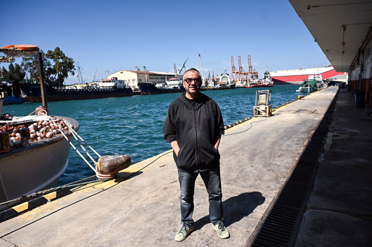 Ο Νίκος Διαμαντής στην Ιχθυόσκαλα Κερατσινίου © ΜΙΧΑΛΗΣ ΚΑΡΑΓΙΑΝΝΗΣ/EUROKINISSI