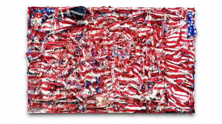 Ο πίνακας του Thornton Dial, «Don't Matter How Raggly The Flag, It Still Got To Tie Us Together»