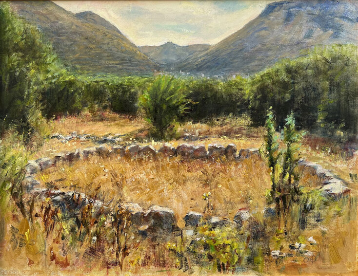 Όλγα Φεοχάρη, Αλόνι, 2017, λάδι σε καμβά, 40 x 50 cm