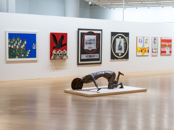 Άποψη της έκθεσης "Δημοκρατία" στην Εθνική Πινακοθήκη