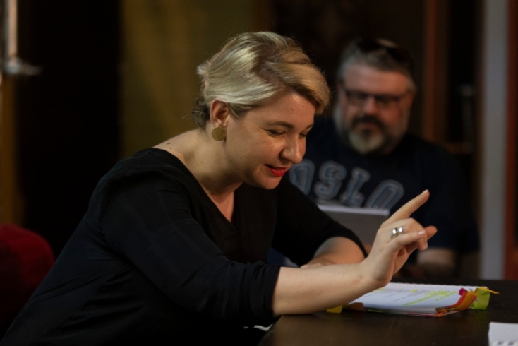 Η Νάντια Κοντογεώργη στην πρόβα