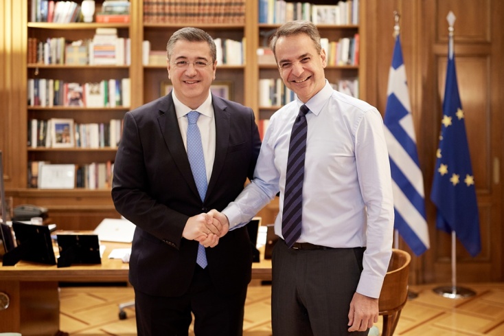 Απόστολος Τζιτζικώστας και Κυριάκος Μητσοτάκης σε παλαιότερη συζήτησή τους στο Μέγαρο Μαξίμου