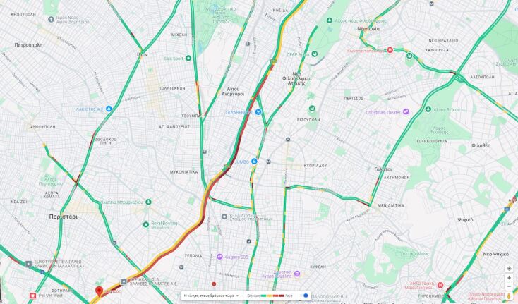 Τροχαίο στις Τρεις Γέφυρες - Δυσκολίες στο ρεύμα ανόδου του Κηφισού