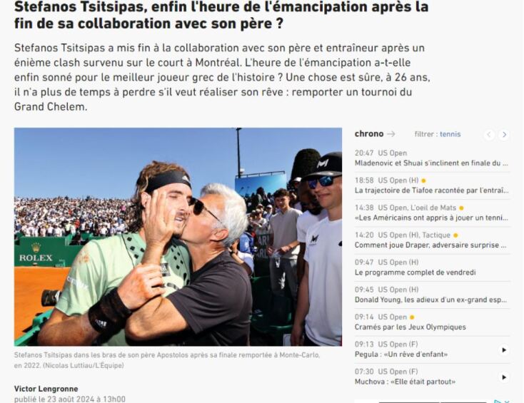 Στέφανος Τσιτσιπάς: Κινείται νομικά εναντίον του φυσικοθεραπευτή του - Όσα διόλου κολακευτικά είπε για τον πατέρα του 