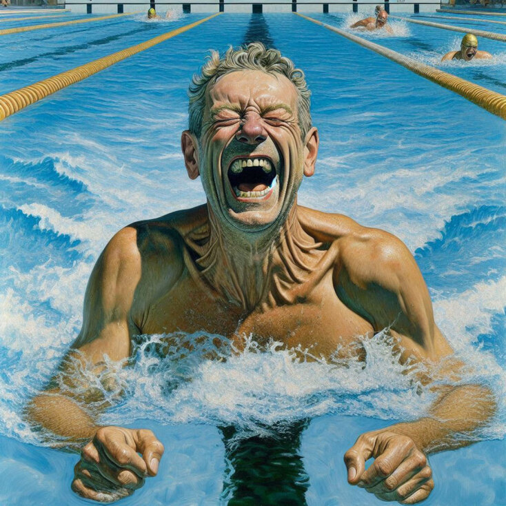Ο μπούμερ στο κολυμβητήριο