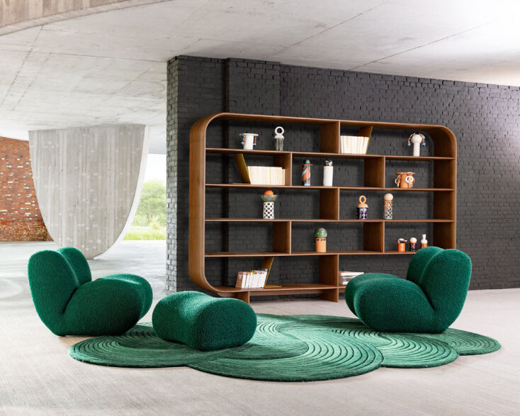 Βιβλιοθήκη Celta & πολυθρόνα με υποπόδιο Hubba