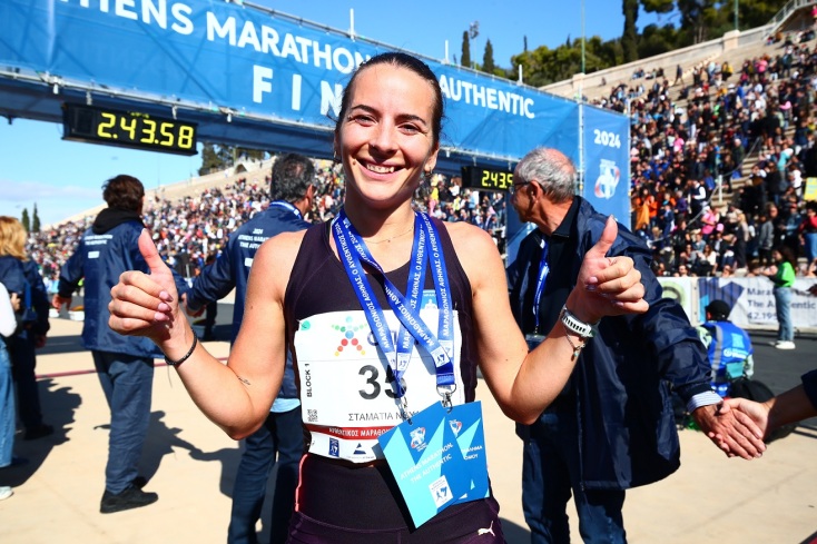 41ος Αυθεντικός Μαραθώνιος: Πρώτη και με ρεκόρ η Σταματία Νούλα - Η αθλήτρια του Ηρακλή έκανε την καλύτερη κούρσα της καριέρας της με χρόνο 2:40.19