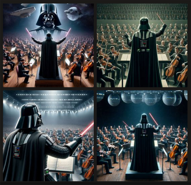 Ο Νταρθ Βέιντερ διευθύνει μία συμφωνική ορχήστρα