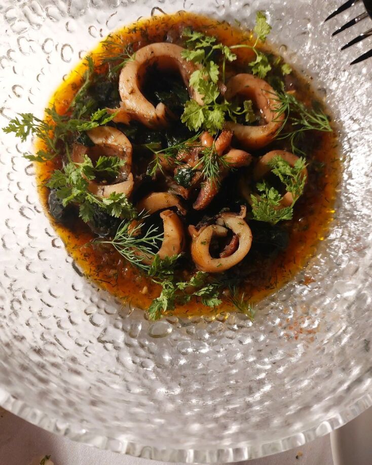 Σουπιές με σπανάκι