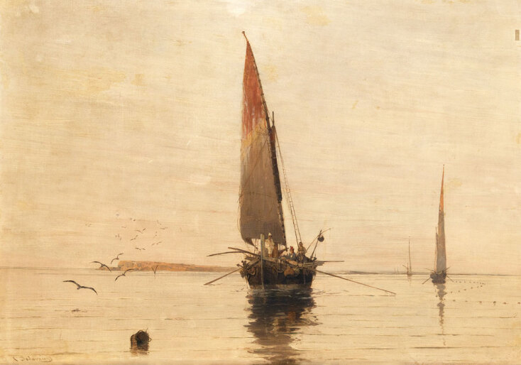 Lot 6, Κωνσταντίνος Βολανάκης «Ιστιοφόρο». Λάδι σε μουσαμά, 65*93 cm, Εκτίμηση €80.000-120.000