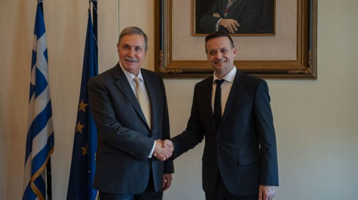 Ο Πρόεδρος του Ιδρύματος Ωνάση, Αντώνης Σ. Παπαδημητρίου και ο Δήμαρχος Αθηναίων Χάρης Δούκας