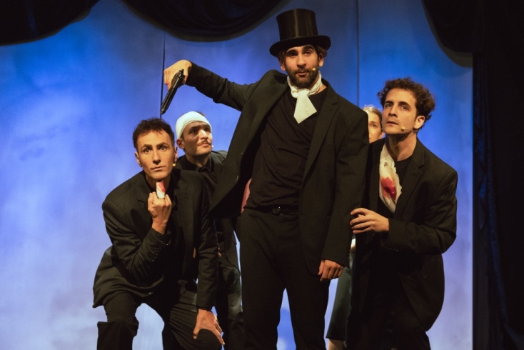 Ο Δημήτρης Φιλιππίδης στην παράσταση Ήρωες 