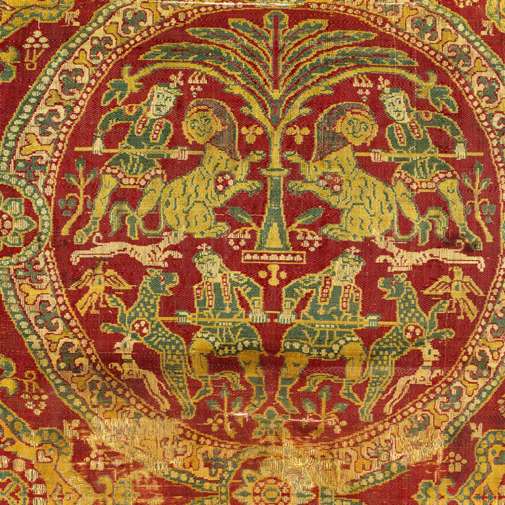 Σπάραγμα, εξάμιτο, μετάξι, 8ος-9ος αιώνας, Βυζάντιο. Πηγή: Musei Vaticani