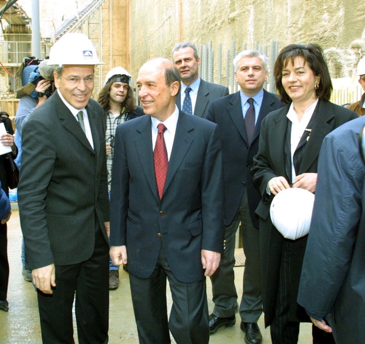 Ο Κώστας Σημίτης επιθεωρεί τα έργα του Μετρό