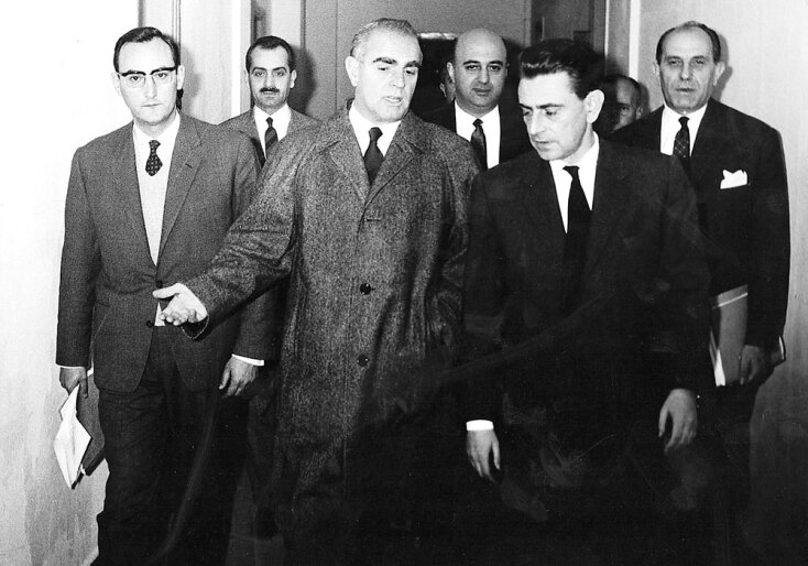 Επίσκεψη του πρωθυπουργού Κωνσταντίνου Καραμανλή στο Υπουργείο Συντονισμού