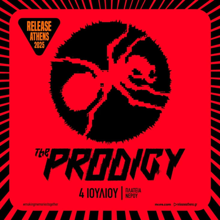 Release Athens 2025: Οι The Prodigy σε μία headline εμφάνιση, την Παρασκευή 4 Ιουλίου, στην Πλατεία Νερού.