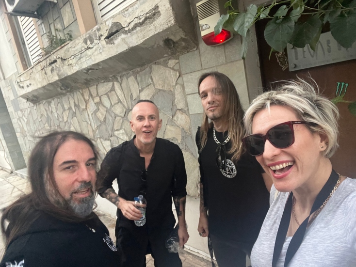 Σάκης Τόλης, Adam Darski aka Nergal, Fotis Benardo, Ανδρονίκη Σκουλά στα Devasoundz Studios στην Αθήνα