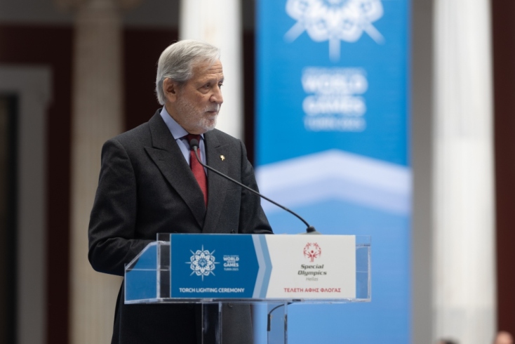 O πρόεδρος των Special Olympics Hellas, Πρέσβυς ε.τ., Διονύσιος Κοδέλλας