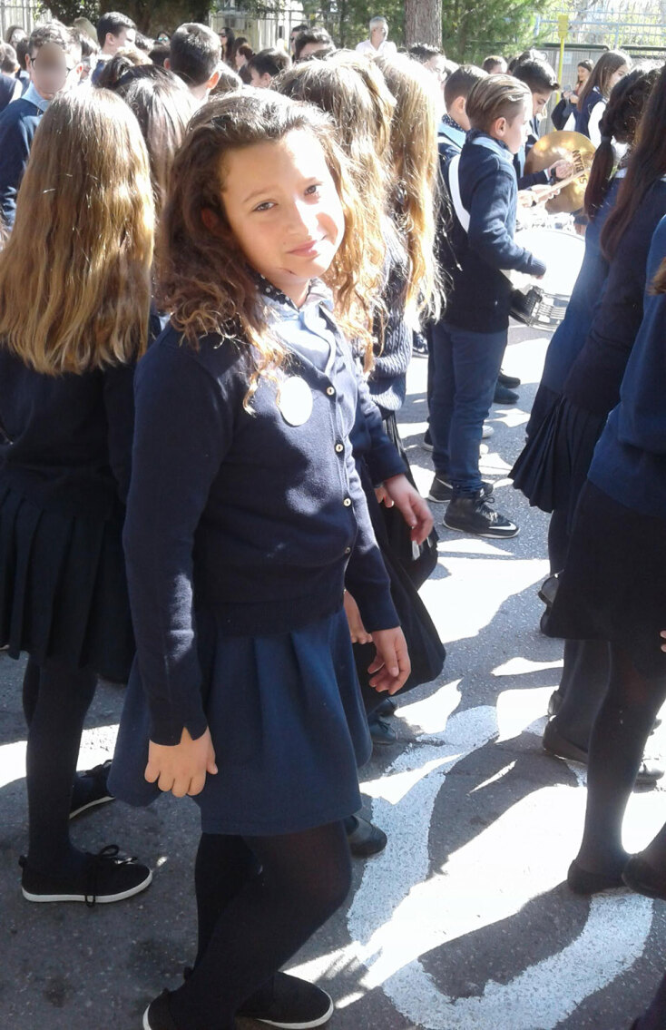 Η κόρη της Μανίνας Ζουμπουλάκη, πριν 6 χρόνια, στη μαθητική παρέλαση