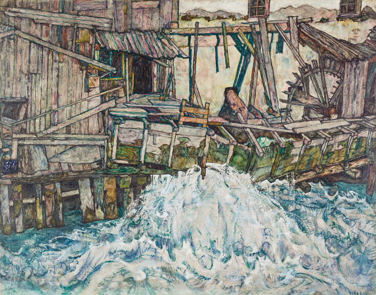 Egon Schiele, Decaying Mill (Mountain Mill), 1916