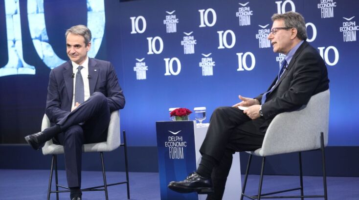 Συζήτηση του πρωθυπουργού με τον Robert Kaplan στους Δελφούς Συζήτηση του πρωθυπουργού με τον Robert Kaplan στους Δελφούς