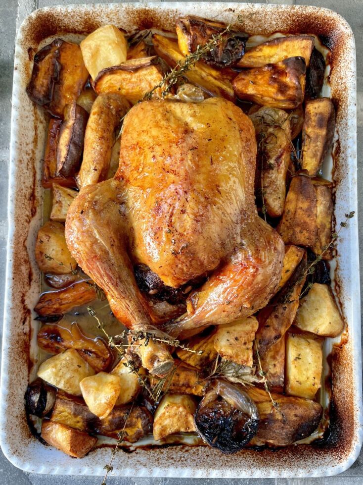 Κοτόπουλο με πατάτες στον φούρνο