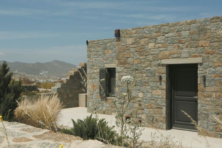 Ισόγεια κατοικία στη Μύκονο, είσοδος