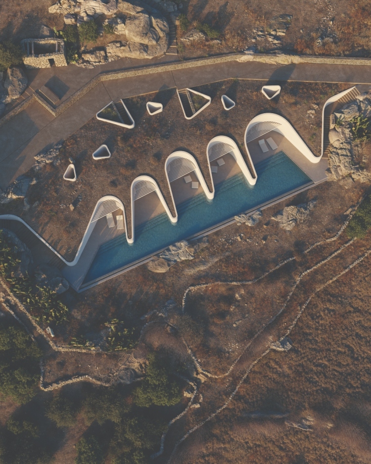 Curved line residence