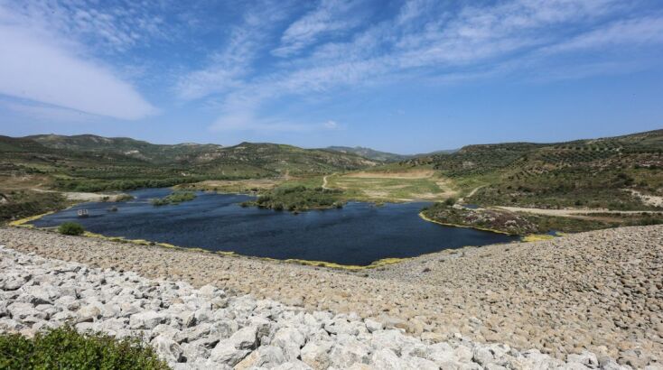 Το φράγμα της Πλακιώτισσας, στη Μεσαρά της Κρήτης