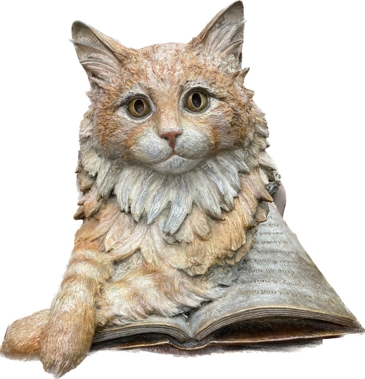 Άγαλμα του Ντιούι στη Βιβλιοθήκη του Σπένσερ