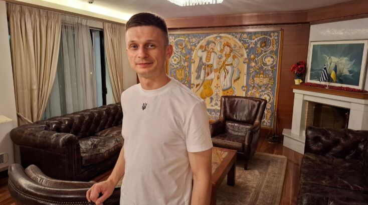 Ο Ρόμαν Μπορς στην Πρεσβεία της Ουκρανίας στην Αθήνα