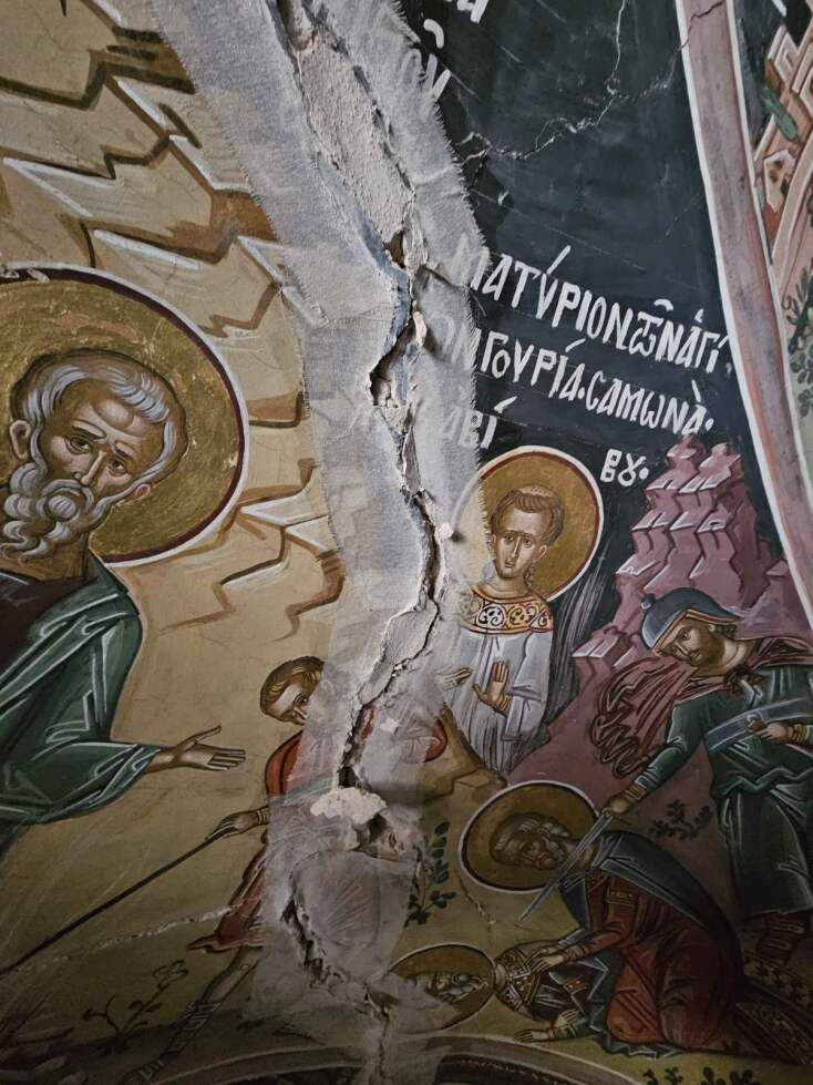 Το σημερινό καθολικό της μονής Δοχειαρίου 