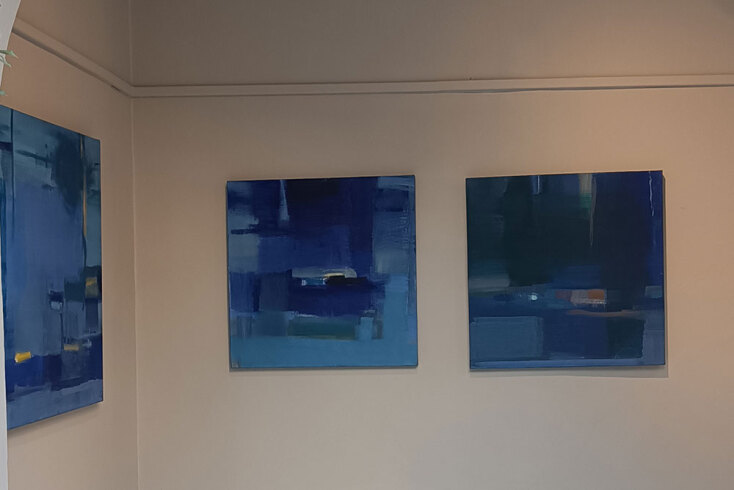 Έργο του Γιάννη Αδαμάκου στην γκαλερί Citronne Πόρου